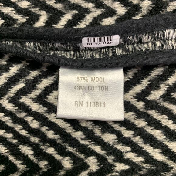 BILLY REID Size L Grey Black Wool Cotton Herringbone Belted Jacket - Picture 6 of 7